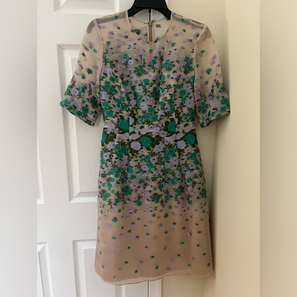 LELA ROSE floral midi dress